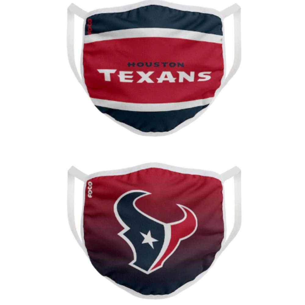 Houston Texans FOCO Adult Printed Face Covering 2-Pack